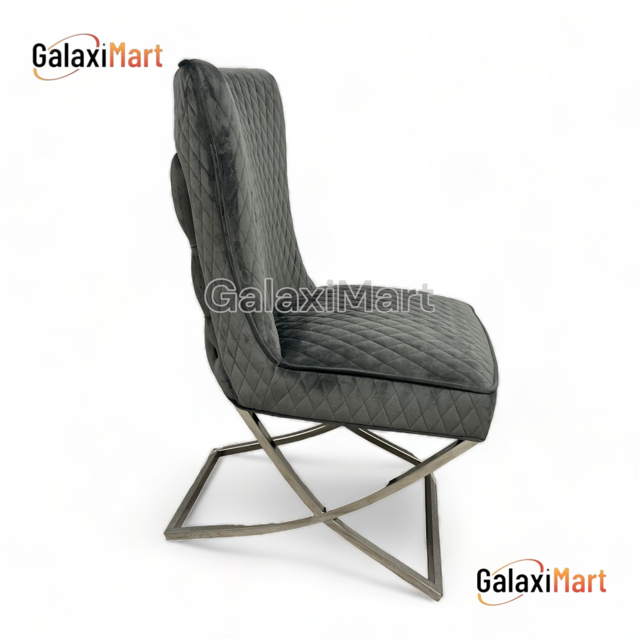 Louis Grey Marble Dining Table 150cm+180cm+200cm + Sandhurst Button Back Plush Mink Velvet Dining Chairs